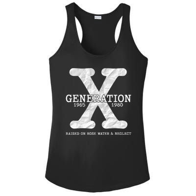 Generation X Raised On Hose Water And Neglect Ladies PosiCharge Competitor Racerback Tank