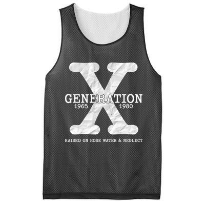 Generation X Raised On Hose Water And Neglect Mesh Reversible Basketball Jersey Tank