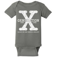 Generation X Raised On Hose Water And Neglect Baby Bodysuit
