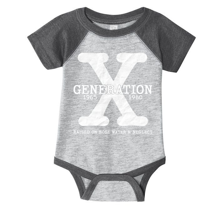 Generation X Raised On Hose Water And Neglect Infant Baby Jersey Bodysuit