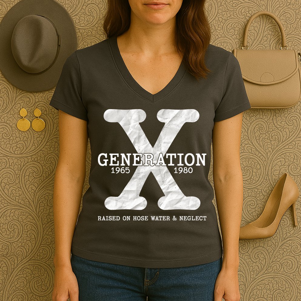 Generation X Raised On Hose Water And Neglect Women's V-Neck T-Shirt
