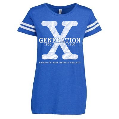 Generation X Raised On Hose Water And Neglect Enza Ladies Jersey Football T-Shirt