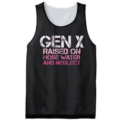 Gen X Raised On Hose Water And Neglect Humor Generation X Mesh Reversible Basketball Jersey Tank