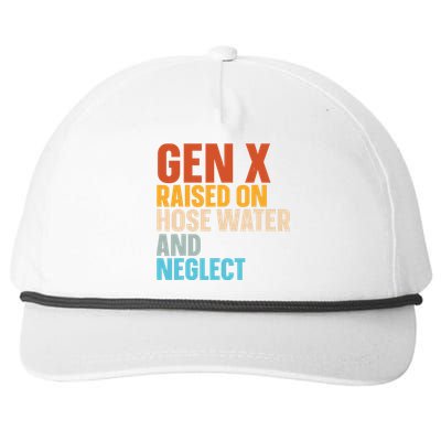 Gen X Raised On Hose Water And Neglect Snapback Five-Panel Rope Hat