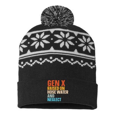 Gen X Raised On Hose Water And Neglect USA-Made Snowflake Beanie