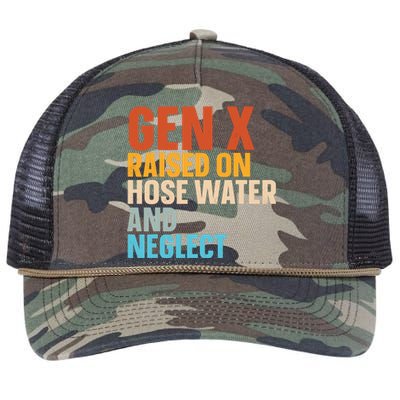 Gen X Raised On Hose Water And Neglect Retro Rope Trucker Hat Cap