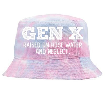 Gen X Raised On Hose Water And Neglect Tie-Dyed Bucket Hat