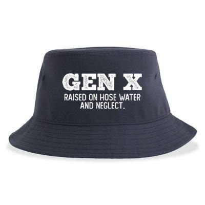 Gen X Raised On Hose Water And Neglect Sustainable Bucket Hat