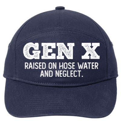 Gen X Raised On Hose Water And Neglect 7-Panel Snapback Hat