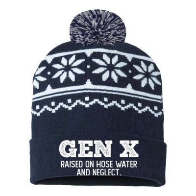 Gen X Raised On Hose Water And Neglect USA-Made Snowflake Beanie