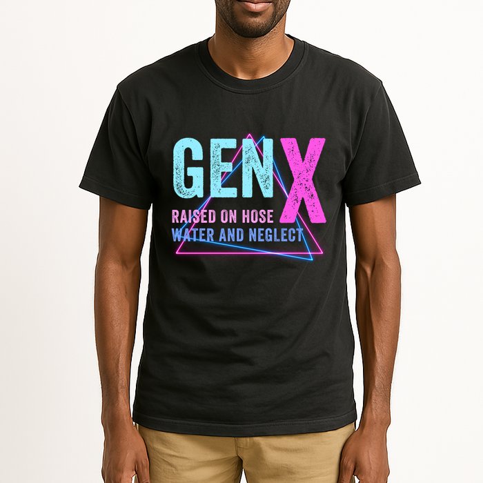 Gen X Raised On Hose Water And Neglect Funny Meme Vintage Generation X Tall T-Shirt