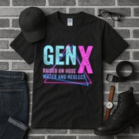 Gen X Raised On Hose Water And Neglect Funny Meme Vintage Generation X Tall T-Shirt