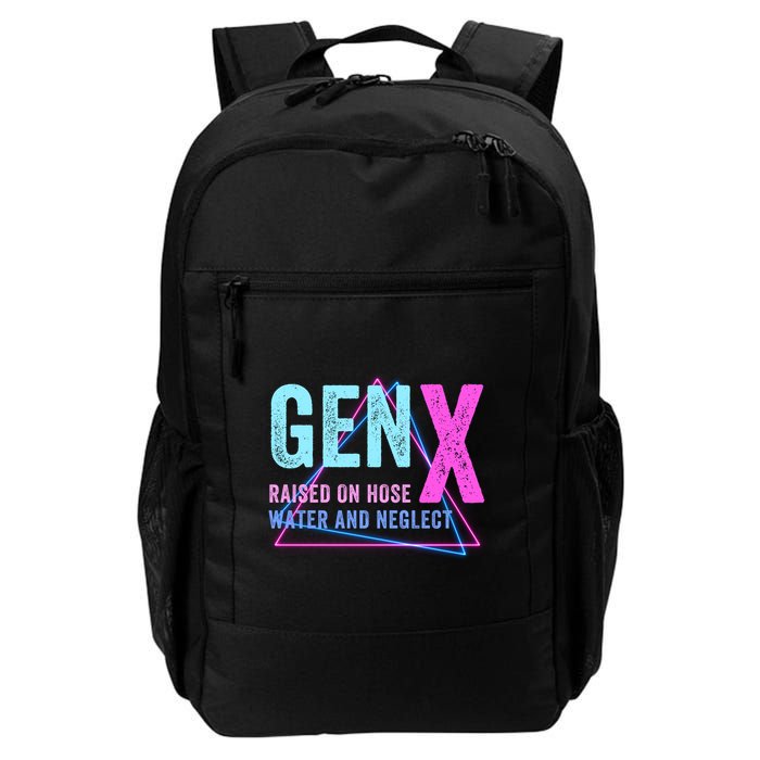 Gen X Raised On Hose Water And Neglect Funny Meme Vintage Generation X Backpack