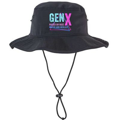 Gen X Raised On Hose Water And Neglect Funny Meme Vintage Generation X Bucket Hat