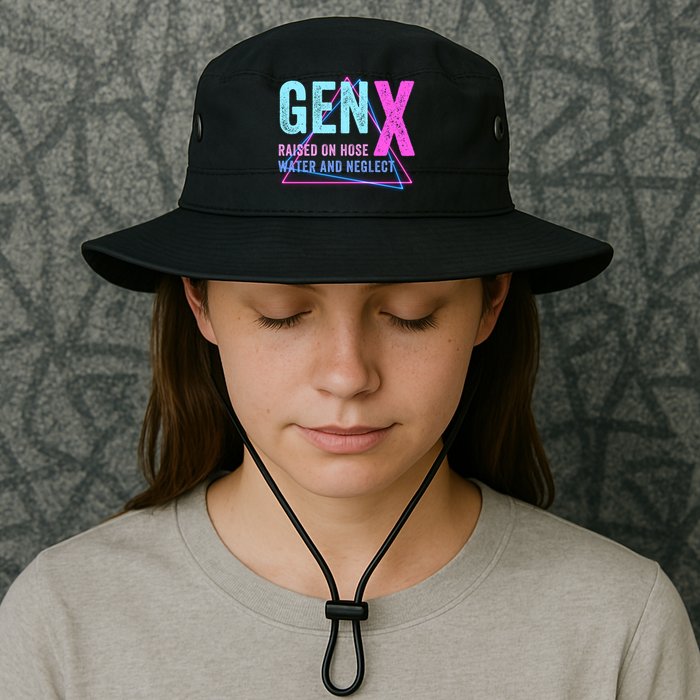 Gen X Raised On Hose Water And Neglect Funny Meme Vintage Generation X Bucket Hat