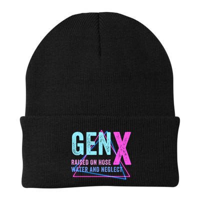 Gen X Raised On Hose Water And Neglect Funny Meme Vintage Generation X Beanie