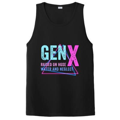 Gen X Raised On Hose Water And Neglect Funny Meme Vintage Generation X PosiCharge Competitor Tank