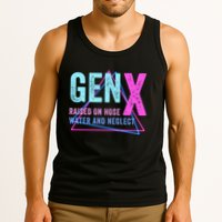 Gen X Raised On Hose Water And Neglect Funny Meme Vintage Generation X Tank Top