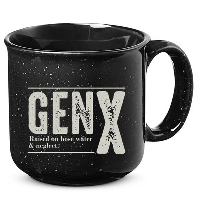 Gen X Raised On Hose Water And Neglect Humor Generation X 15oz Campfire Ceramic Mug