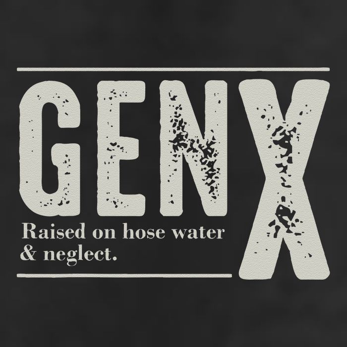 Gen X Raised On Hose Water And Neglect Humor Generation X Crop Fleece Hoodie