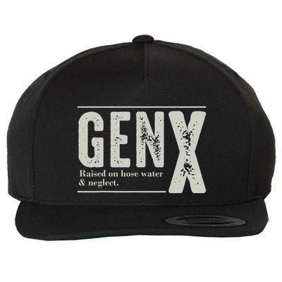 Gen X Raised On Hose Water And Neglect Humor Generation X Wool Snapback Cap