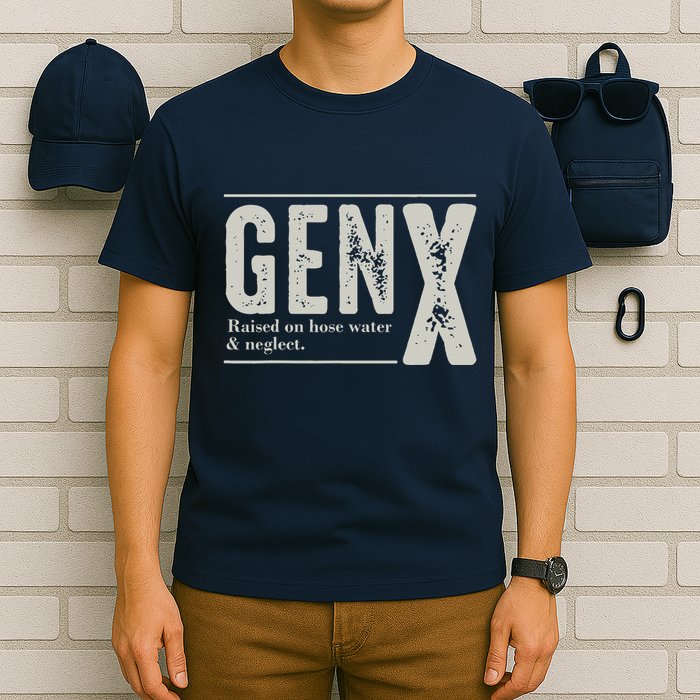 Gen X Raised On Hose Water And Neglect Humor Generation X T-Shirt