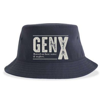 Gen X Raised On Hose Water And Neglect Humor Generation X Sustainable Bucket Hat