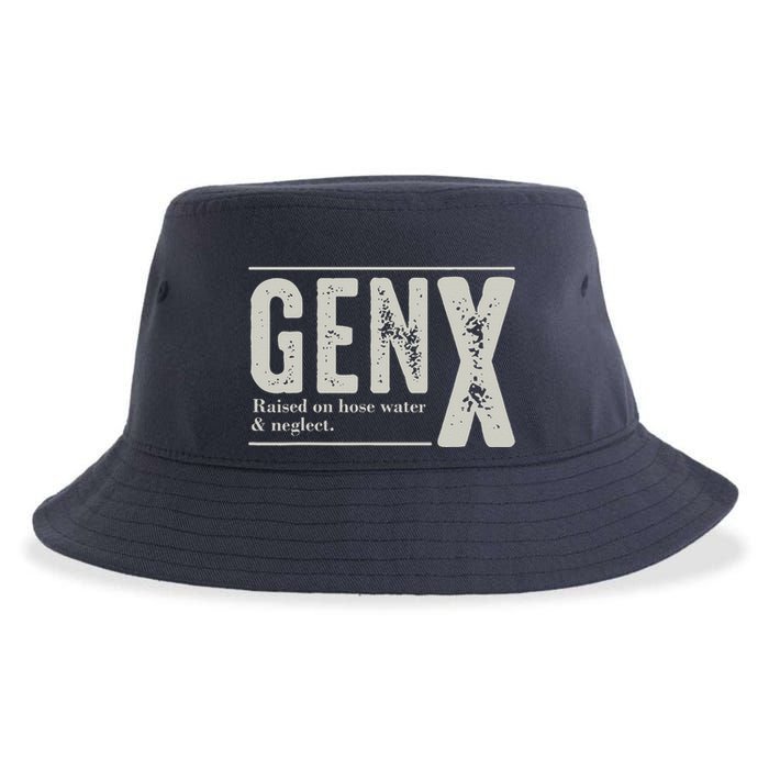 Gen X Raised On Hose Water And Neglect Humor Generation X Sustainable Bucket Hat
