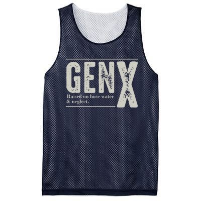 Gen X Raised On Hose Water And Neglect Humor Generation X Mesh Reversible Basketball Jersey Tank