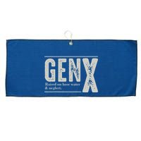 Gen X Raised On Hose Water And Neglect Humor Generation X Large Microfiber Waffle Golf Towel
