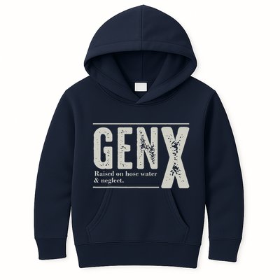Gen X Raised On Hose Water And Neglect Humor Generation X Kids Hoodie