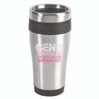 Gen X Raised On Hose Water And Neglect Humor Generation X 16oz Travel Tumbler