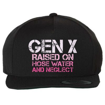 Gen X Raised On Hose Water And Neglect Humor Generation X Wool Snapback Cap