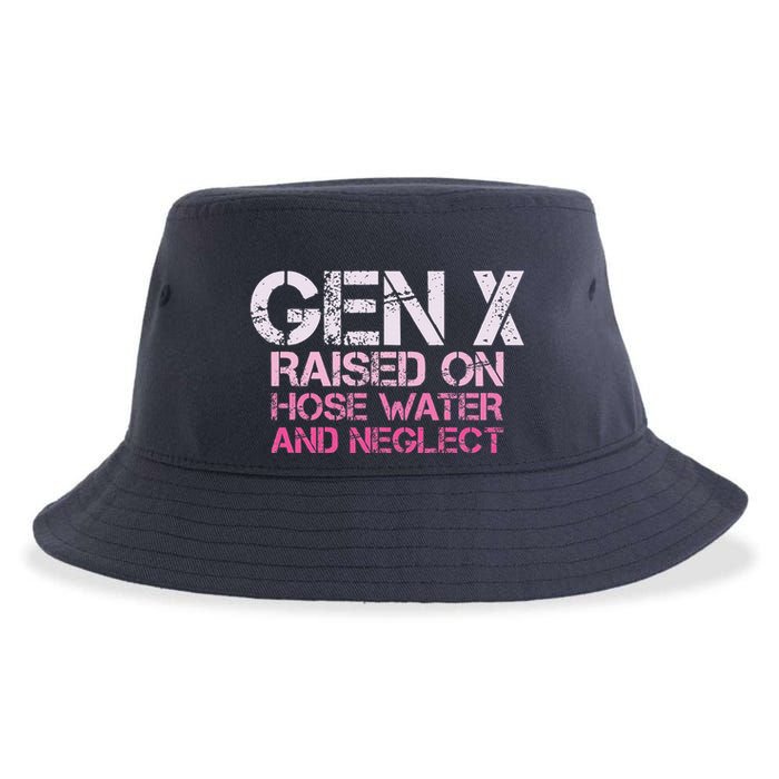 Gen X Raised On Hose Water And Neglect Humor Generation X Sustainable Bucket Hat