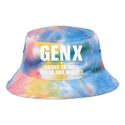 Gen X Raised On Hose Water And Neglect Generation X Tie Dye Newport Bucket Hat