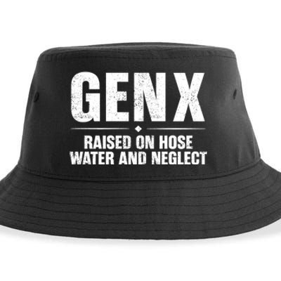 Gen X Raised On Hose Water And Neglect Generation X Sustainable Bucket Hat