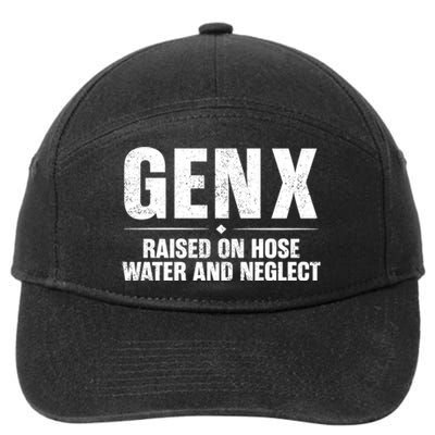 Gen X Raised On Hose Water And Neglect Generation X 7-Panel Snapback Hat