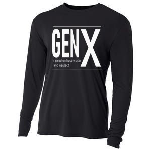 Gen X Raised On Hose Water And Neglect Humor Cooling Performance Long Sleeve Crew