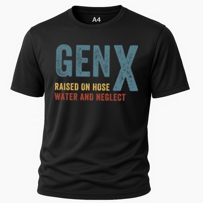 Gen X Raised On Hose Water And Neglect Funny Meme Vintage Generation X Performance Shirt
