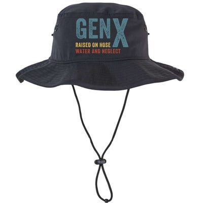 Gen X Raised On Hose Water And Neglect Funny Meme Vintage Generation X Bucket Hat