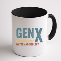 Gen X Raised On Hose Water And Neglect Funny Meme Vintage Generation X Mug