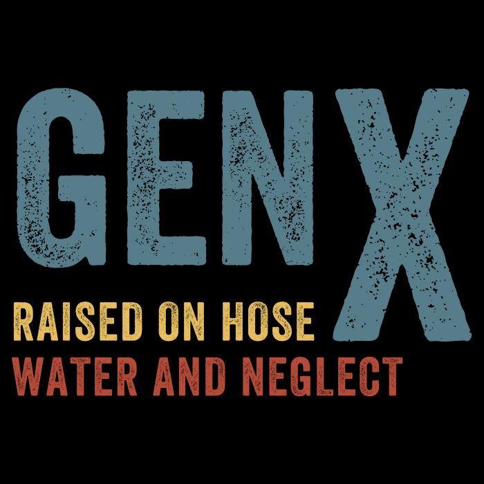 Gen X Raised On Hose Water And Neglect Funny Meme Vintage Generation X 16 in Basic Backpack