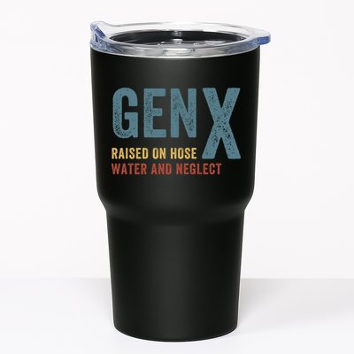 Gen X Raised On Hose Water And Neglect Funny Meme Vintage Generation X Tumbler