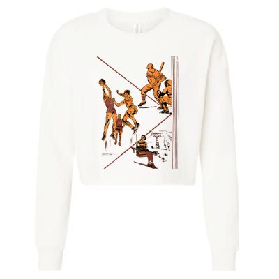 Gen X Raised On Garden Hose Water Retro Cropped Pullover Crew