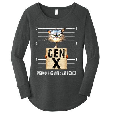 Gen X Raised On Hose Water And Neglect Funny Gen X Women's Perfect Tri Tunic Long Sleeve Shirt