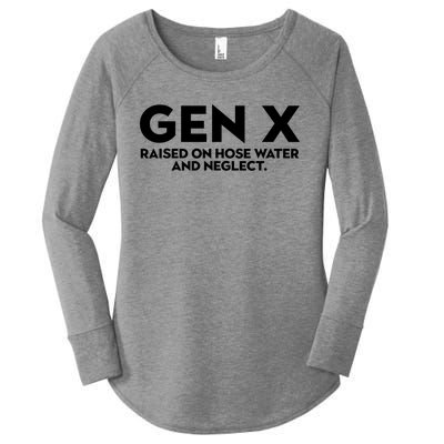 Gen X Raised On Hose Water And Neglect Humor Generation X Women's Perfect Tri Tunic Long Sleeve Shirt