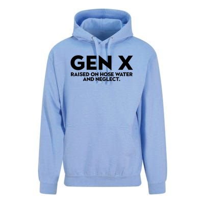 Gen X Raised On Hose Water And Neglect Humor Generation X Unisex Surf Hoodie