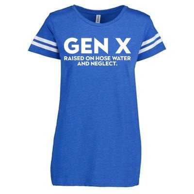 GEN X raised on hose water and neglect Humor Generation X Enza Ladies Jersey Football T-Shirt