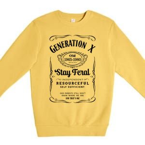 Generation X Stay Feral Premium Crewneck Sweatshirt