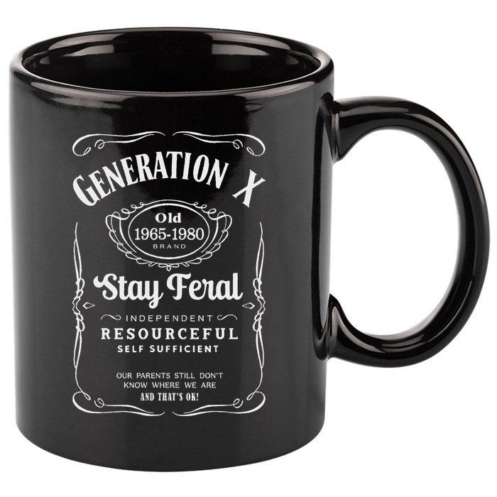 Generation X Stay Feral 11oz C Handle Ceramic Mug